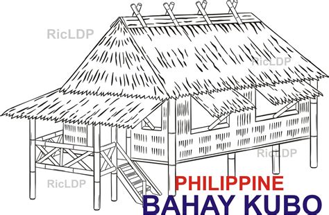 simple easy bahay kubo drawing